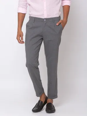 Spykar Men Ash Cotton Slim Fit Trousers