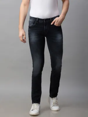 Spykar Men Blue Cotton Low Rise Slim Fit Narrow Jeans