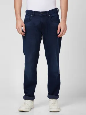 Spykar Men Dark Blue Comfort Fit Mid-Rise Jeans