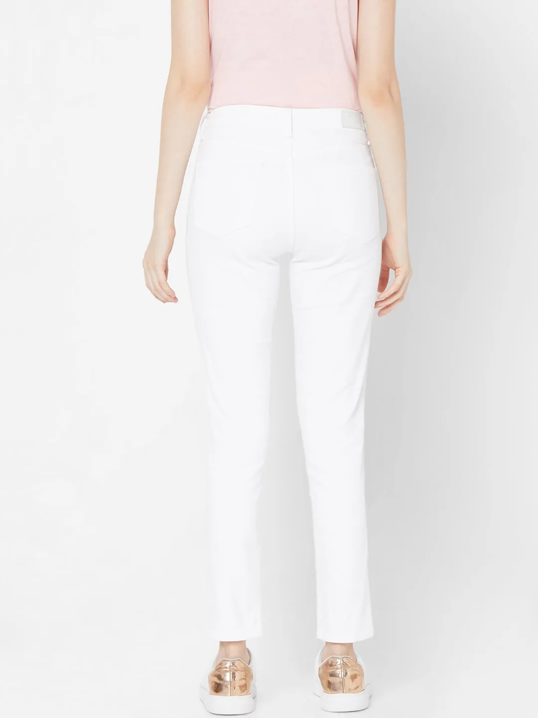 Spykar Women White Solid Skinny Mid-Rise Jeans (Adora)