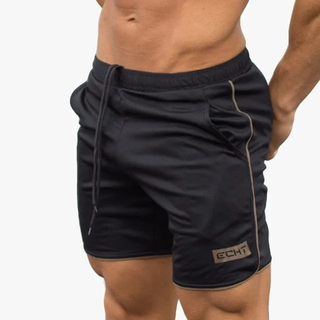 Summer New Mens Fitness Shorts Fashion Casual Gyms Bodybuilding Workout Male Calf-Length Short Pants