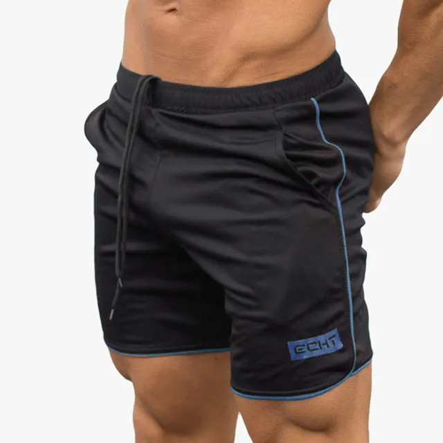 Summer New Mens Fitness Shorts Fashion Casual Gyms Bodybuilding Workout Male Calf-Length Short Pants