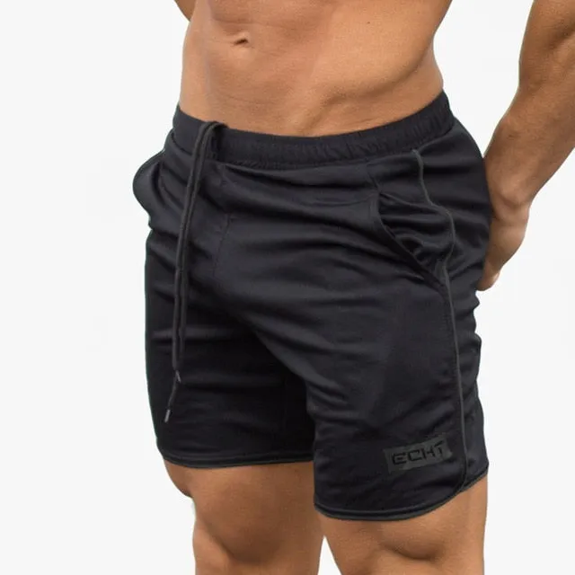 Summer New Mens Fitness Shorts Fashion Casual Gyms Bodybuilding Workout Male Calf-Length Short Pants