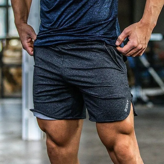 Summer New Mens Fitness Shorts Fashion Casual Gyms Bodybuilding Workout Male Calf-Length Short Pants