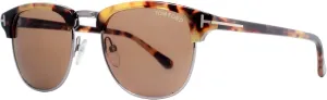 Tom Ford 248 55j Light Tortoise Henry Retro Sunglasses Lens Category 3 Size 51m