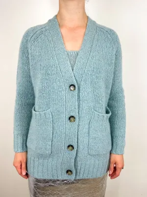 V Cardigan in Misty Lake